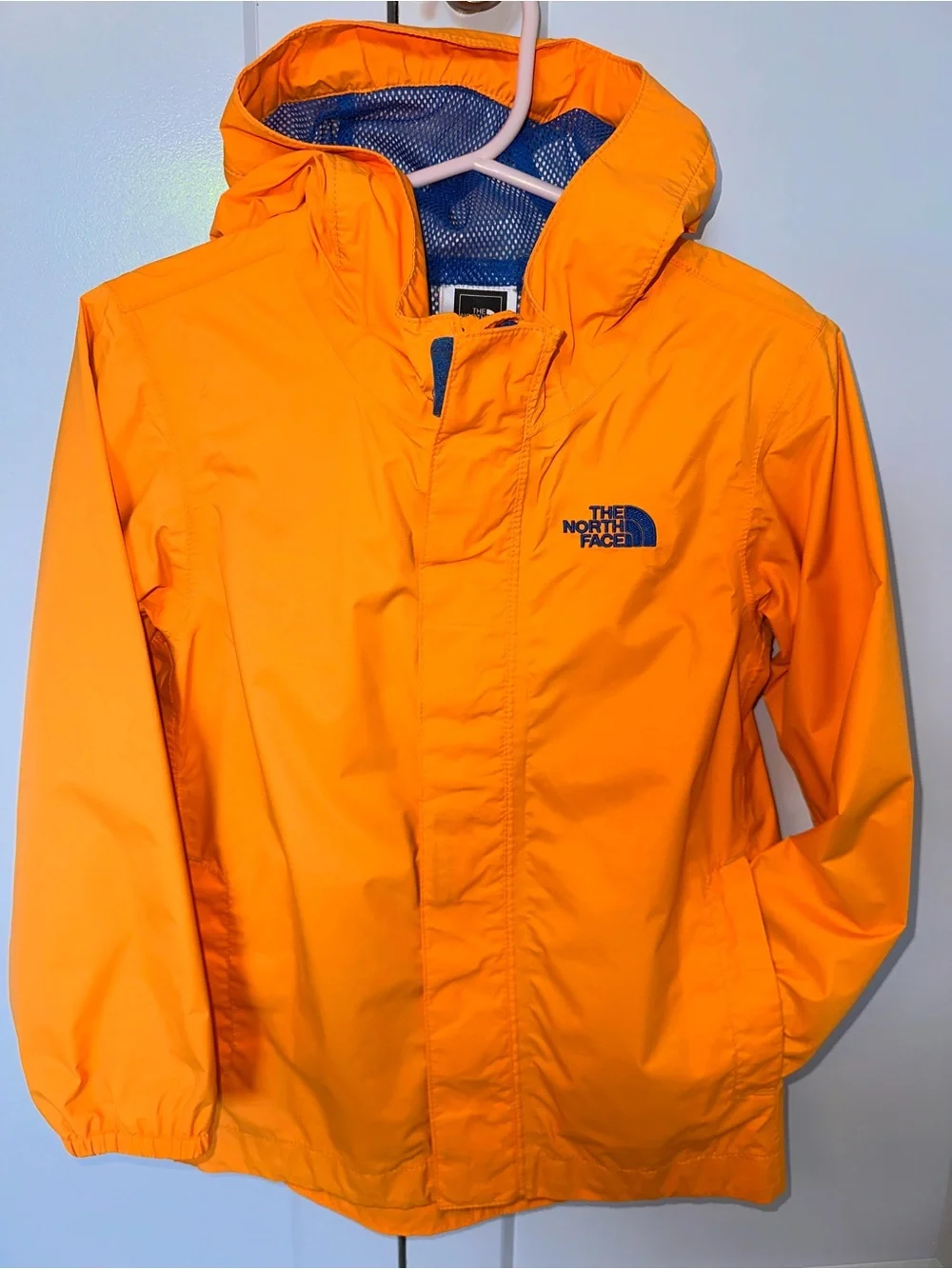 The North Face Kids Orange Hooded Rain Jacket